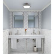 Quoizel Outskirts LED 11" Semi-Flush Mount, Nickel/White