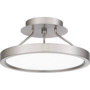 Quoizel Outskirts LED 11" Semi-Flush Mount, Nickel/White