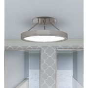 Quoizel Outskirts LED 11" Semi-Flush Mount, Nickel/White