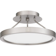 Quoizel Outskirts LED 11" Semi-Flush Mount, Nickel/White