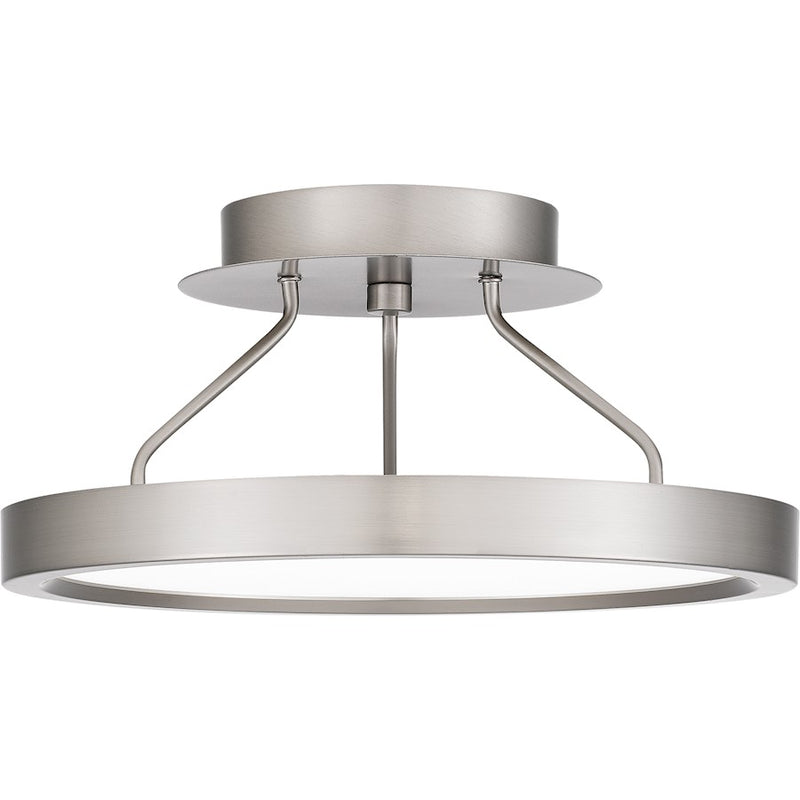 Quoizel Outskirts LED 11" Semi-Flush Mount, Nickel/White