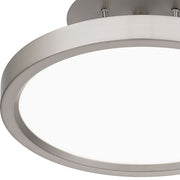 Quoizel Outskirts LED 11" Semi-Flush Mount, Nickel/White