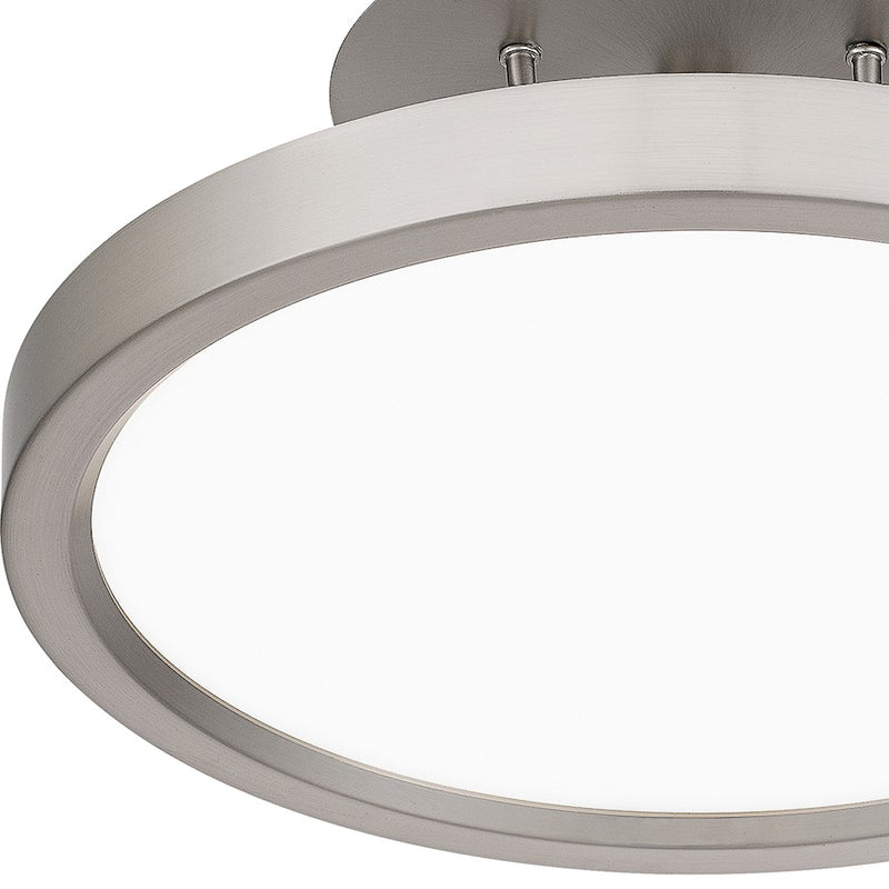 Quoizel Outskirts LED 11" Semi-Flush Mount, Nickel/White