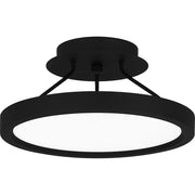 Quoizel Outskirts LED 11" Semi-Flush Mount, Black/White Acrylic