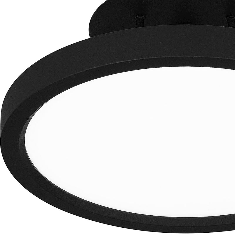 Quoizel Outskirts LED 11" Semi-Flush Mount, Black/White Acrylic