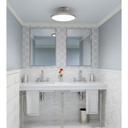 Quoizel Outskirts LED 15" Semi-Flush Mount, Nickel/White Acrylic