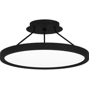 Quoizel Outskirts LED 15" Semi-Flush Mount, Black/White Acrylic