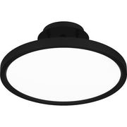 Quoizel Outskirts LED 15" Semi-Flush Mount, Black/White Acrylic