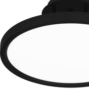 Quoizel Outskirts LED 15" Semi-Flush Mount, Black/White Acrylic