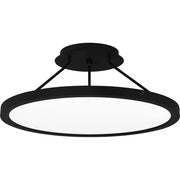 Quoizel Outskirts LED 20" Semi-Flush Mount, Black/White Acrylic