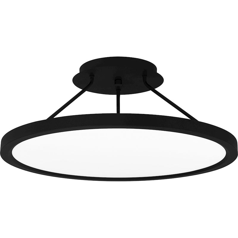 Quoizel Outskirts LED 20" Semi-Flush Mount, Black/White Acrylic