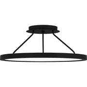 Quoizel Outskirts LED 20" Semi-Flush Mount, Black/White Acrylic