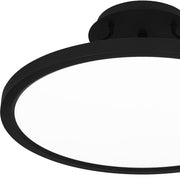 Quoizel Outskirts LED 20" Semi-Flush Mount, Black/White Acrylic