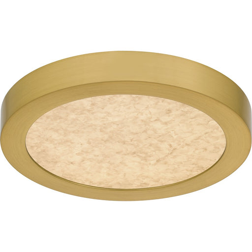 Quoizel Outskirts LED 8" Flush Mount, Gold/Alabaster Acrylic - OSTA1708BRG