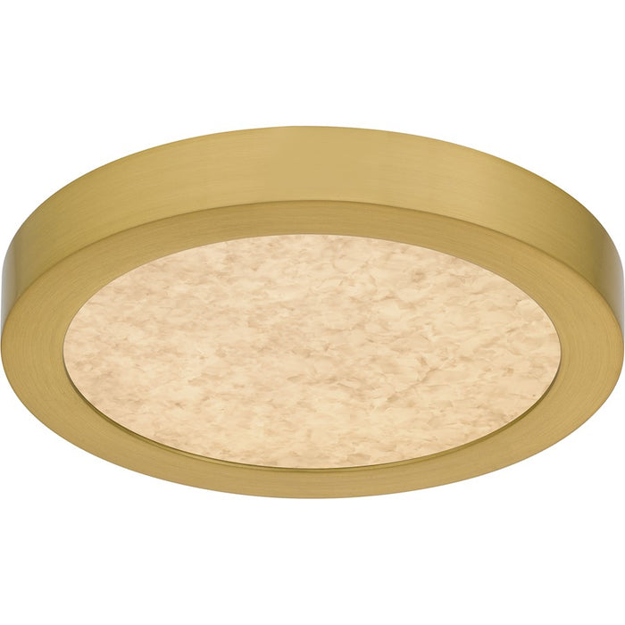 Quoizel Outskirts LED 8" Flush Mount, Gold/Alabaster Acrylic - OSTA1708BRG