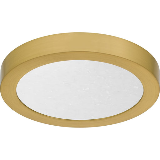 Quoizel Outskirts LED 8" Flush Mount, Gold/Alabaster Acrylic