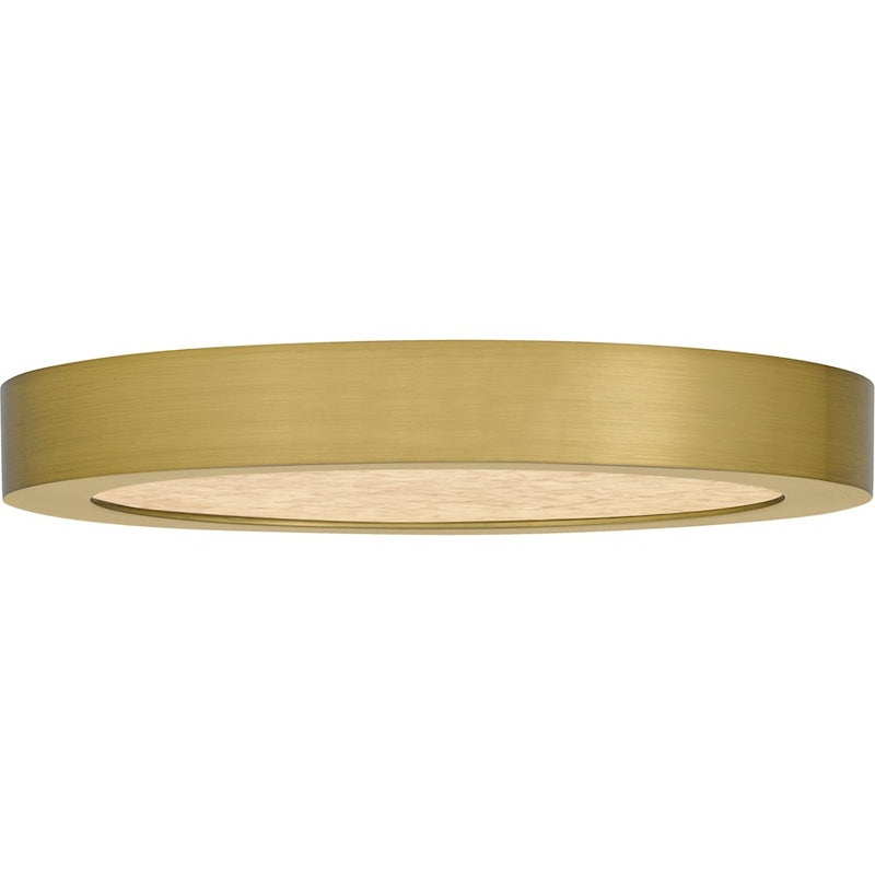 Quoizel Outskirts LED 8" Flush Mount, Gold/Alabaster Acrylic