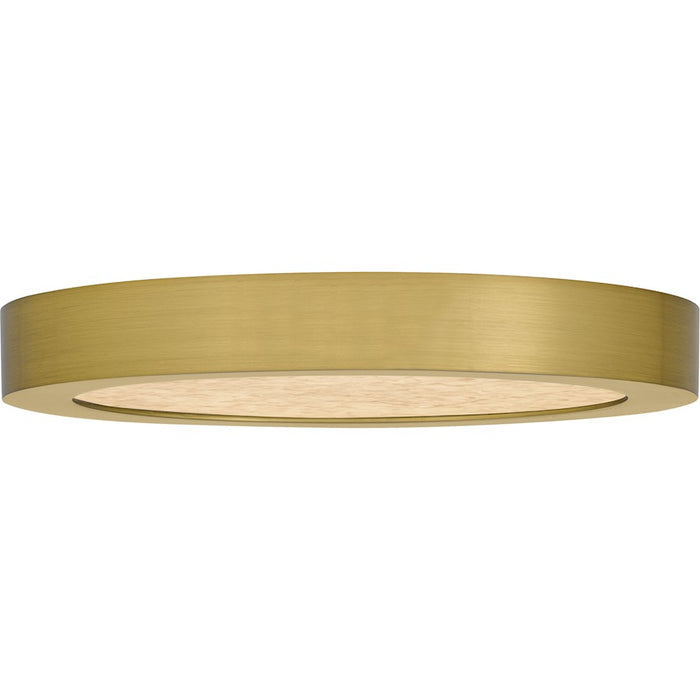 Quoizel Outskirts LED 8" Flush Mount, Gold/Alabaster Acrylic