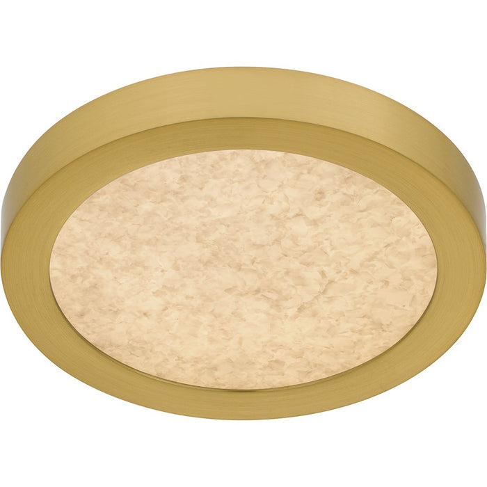 Quoizel Outskirts LED 8" Flush Mount, Gold/Alabaster Acrylic