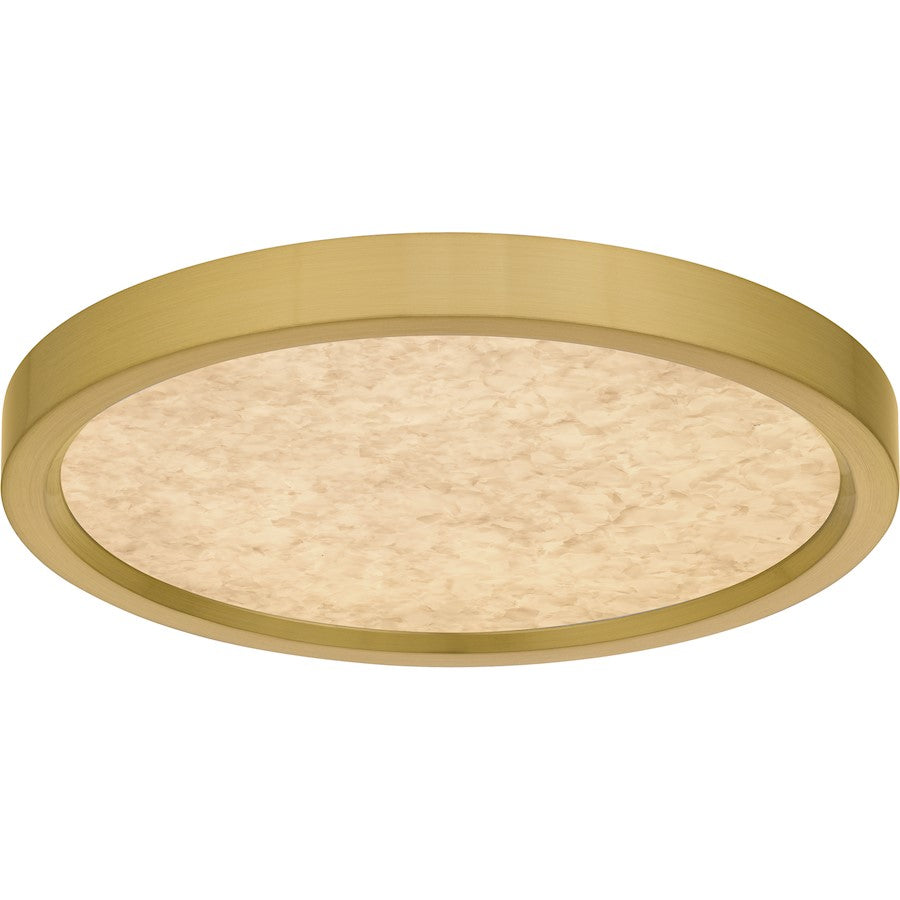 Quoizel Outskirts LED 11" Flush Mount, Gold/Alabaster Acrylic - OSTA1711BRG