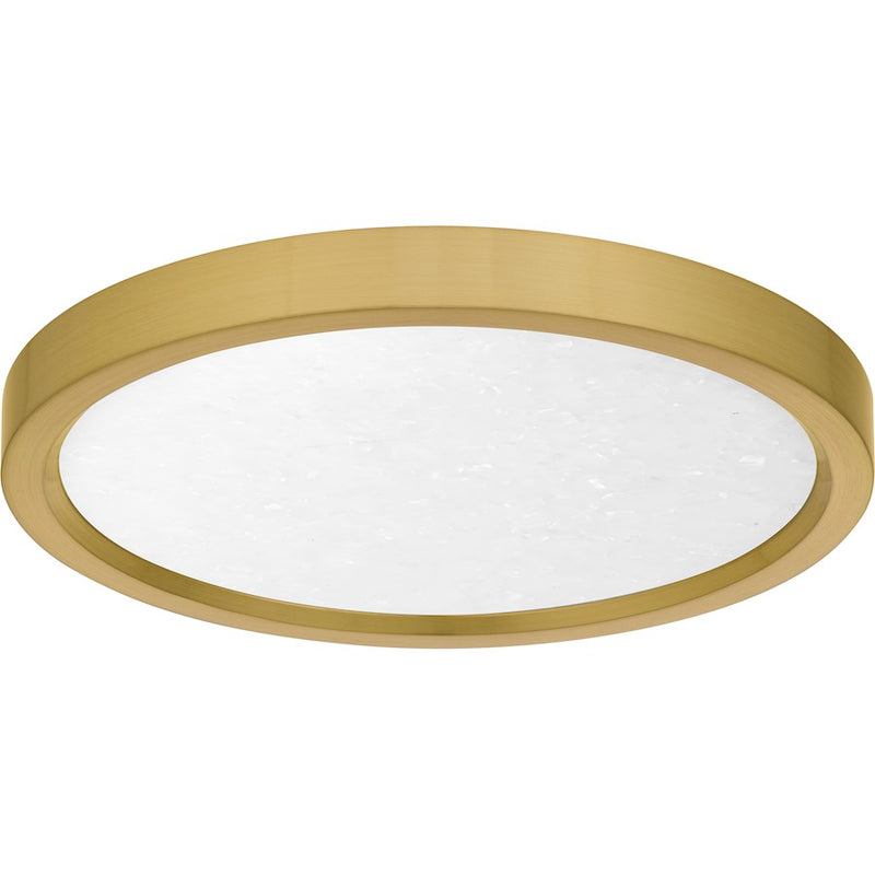 Quoizel Outskirts LED 11" Flush Mount, Gold/Alabaster Acrylic