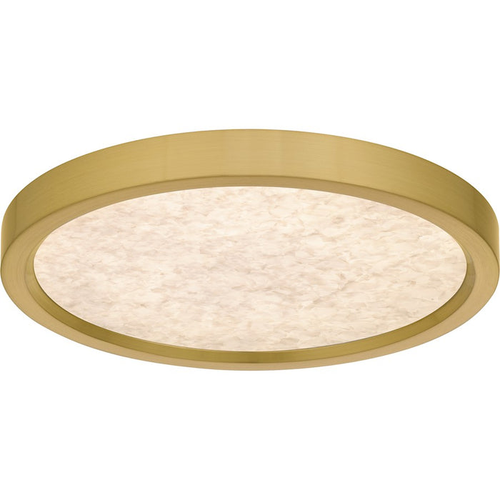 Quoizel Outskirts LED 11" Flush Mount, Gold/Alabaster Acrylic