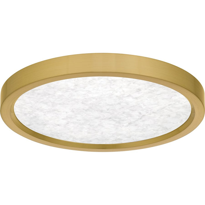 Quoizel Outskirts LED 11" Flush Mount, Gold/Alabaster Acrylic