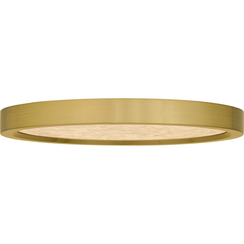 Quoizel Outskirts LED 11" Flush Mount, Gold/Alabaster Acrylic