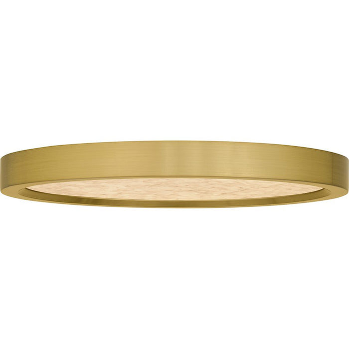 Quoizel Outskirts LED 11" Flush Mount, Gold/Alabaster Acrylic