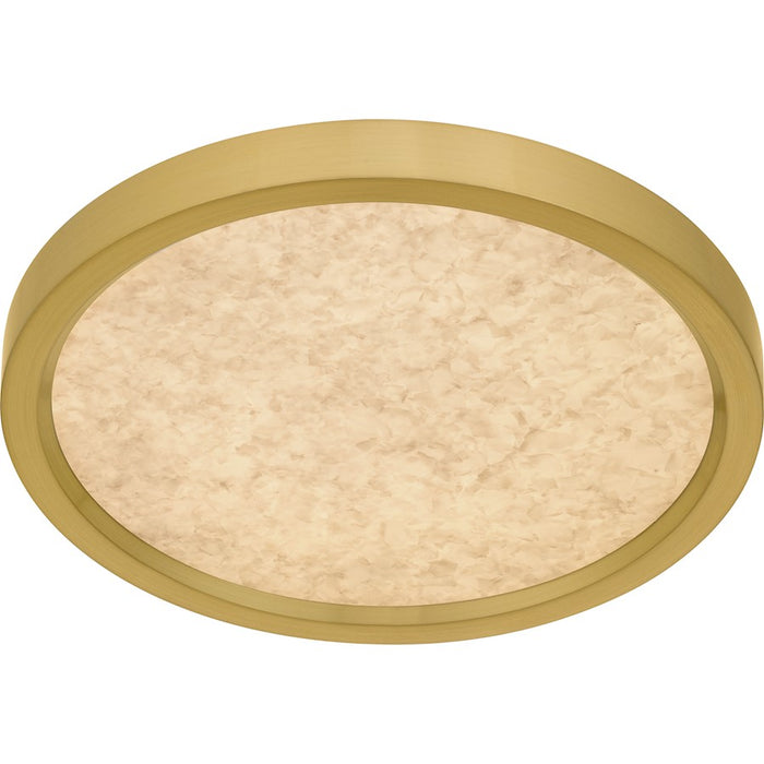 Quoizel Outskirts LED 11" Flush Mount, Gold/Alabaster Acrylic