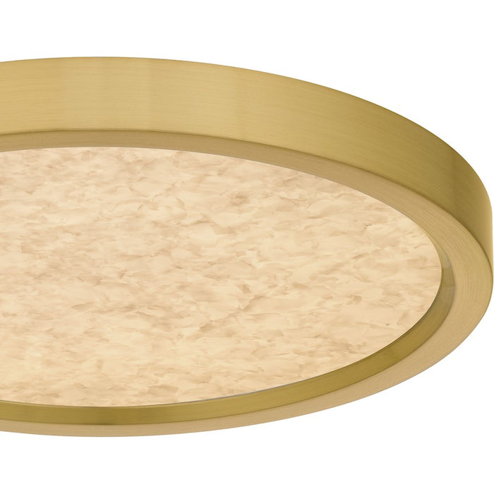 Quoizel Outskirts LED 11" Flush Mount, Gold/Alabaster Acrylic