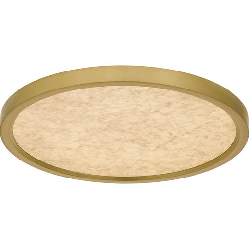 Quoizel Outskirts LED 15" Flush Mount, Gold/Alabaster Acrylic - OSTA1715BRG