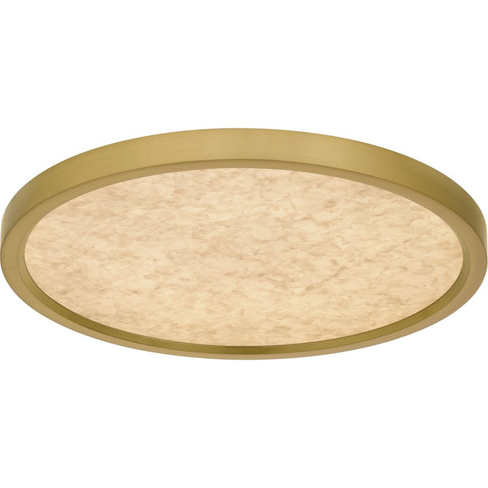 Quoizel Outskirts LED 15" Flush Mount, Gold/Alabaster Acrylic - OSTA1715BRG