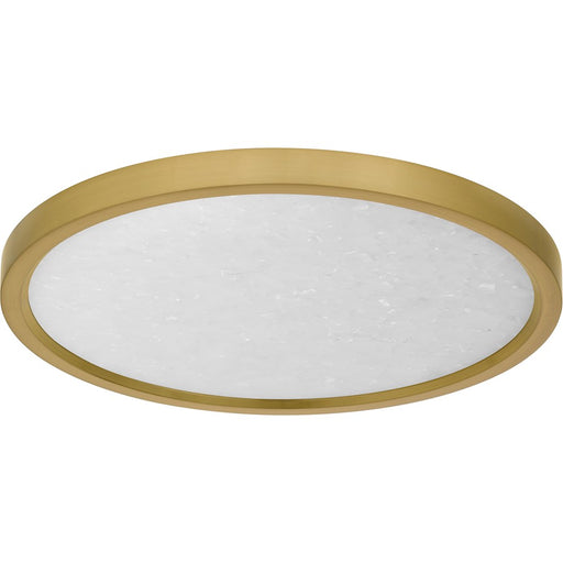 Quoizel Outskirts LED 15" Flush Mount, Gold/Alabaster Acrylic