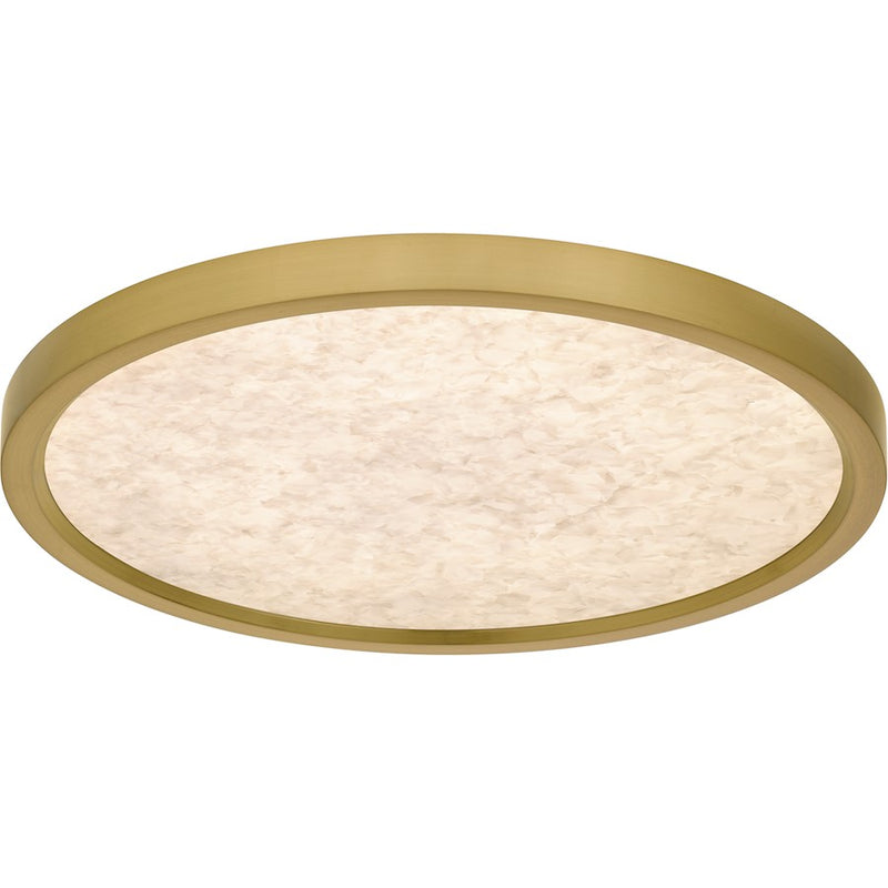 Quoizel Outskirts LED 15" Flush Mount, Gold/Alabaster Acrylic