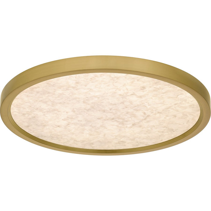 Quoizel Outskirts LED 15" Flush Mount, Gold/Alabaster Acrylic