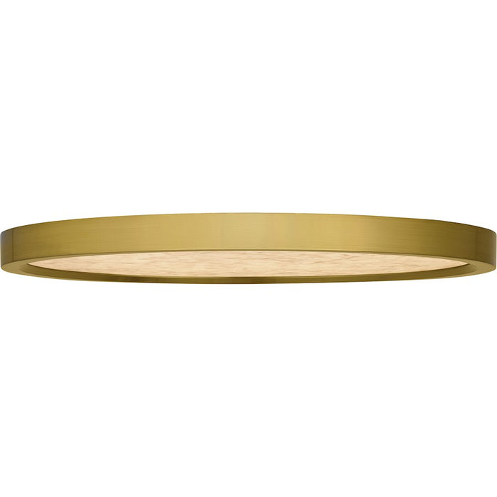 Quoizel Outskirts LED 15" Flush Mount, Gold/Alabaster Acrylic