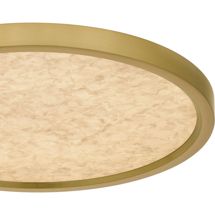 Quoizel Outskirts LED 15" Flush Mount, Gold/Alabaster Acrylic