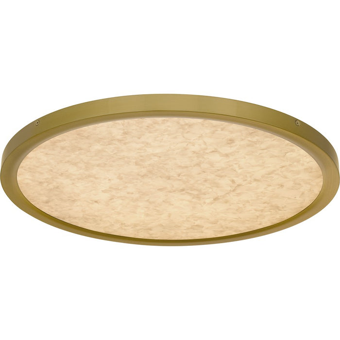 Quoizel Outskirts LED 20" Flush Mount, Gold/Alabaster Acrylic - OSTA1720BRG