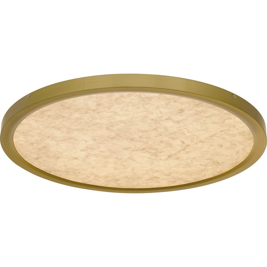 Quoizel Outskirts LED 20" Flush Mount, Gold/Alabaster Acrylic - OSTA1720BRG