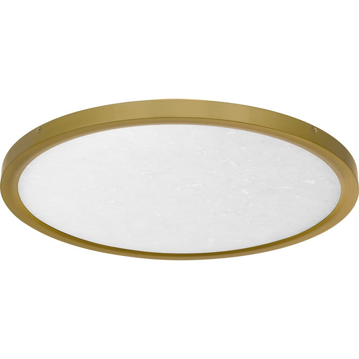 Quoizel Outskirts LED 20" Flush Mount, Gold/Alabaster Acrylic