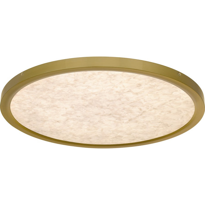 Quoizel Outskirts LED 20" Flush Mount, Gold/Alabaster Acrylic