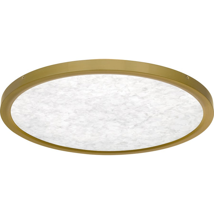 Quoizel Outskirts LED 20" Flush Mount, Gold/Alabaster Acrylic