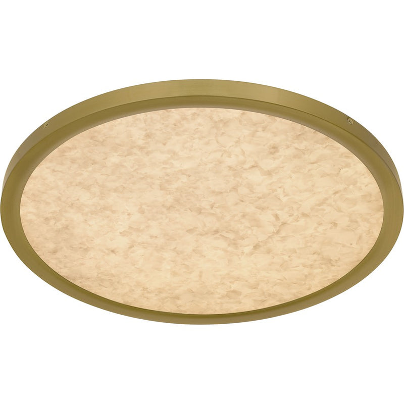 Quoizel Outskirts LED 20" Flush Mount, Gold/Alabaster Acrylic
