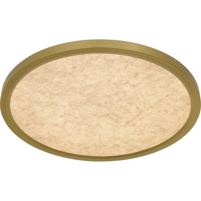 Quoizel Outskirts LED 20" Flush Mount, Gold/Alabaster Acrylic