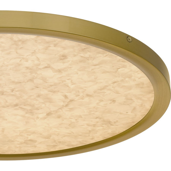 Quoizel Outskirts LED 20" Flush Mount, Gold/Alabaster Acrylic