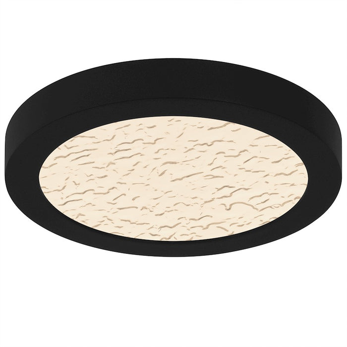 Quoizel Outskirts LED 8" Flush Mount, Black/Clear Textured Acrylic - OSTC1708EK