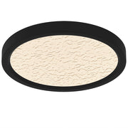 Quoizel Outskirts LED 11" Flush Mount, Black/Clear Textured Acrylic - OSTC1711EK