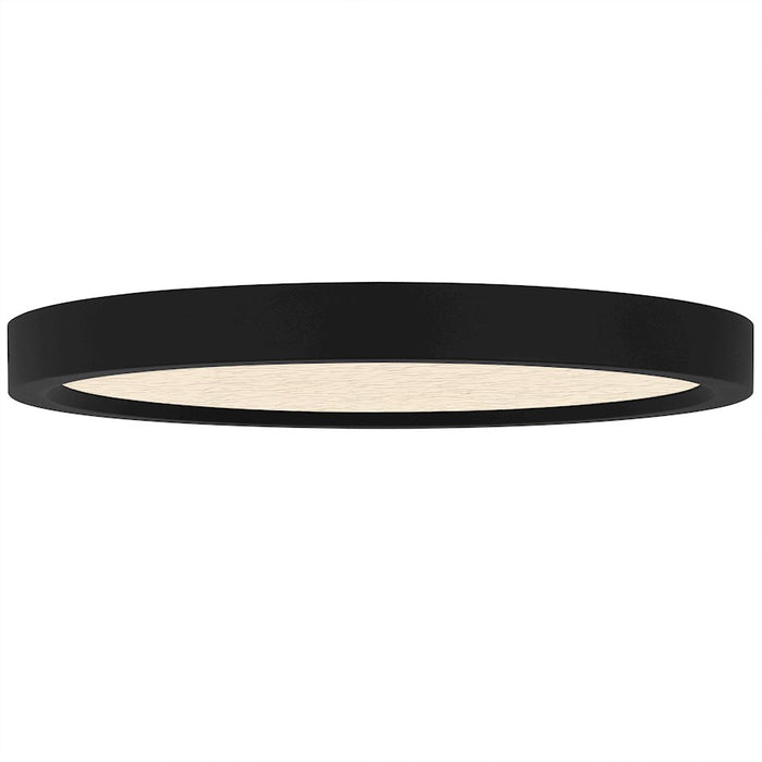 Quoizel Outskirts LED 11" Flush Mount, Black/Clear Textured Acrylic