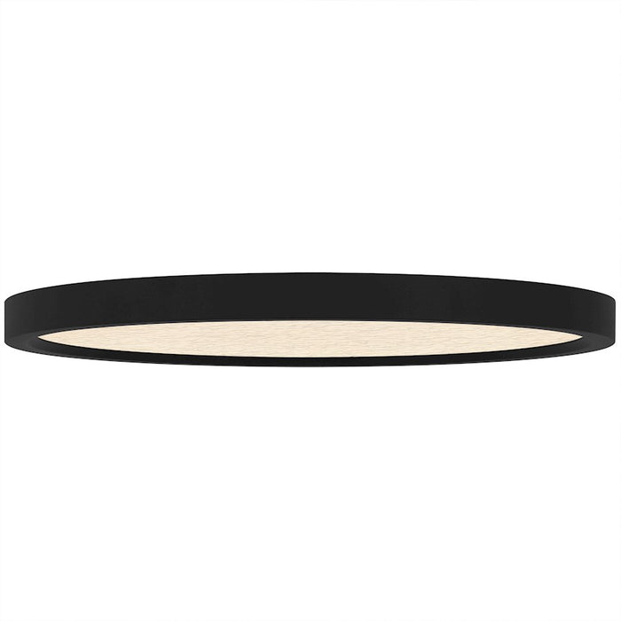 Quoizel Outskirts LED 15" Flush Mount, Black/Clear Textured Acrylic
